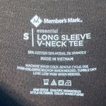 Members Mark  Brown Long Sleeve V-Neck Tee New S Photo 3