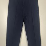 Akris Punto Classic Tapered Straight Leg Dress Work Pants Size US 6 Navy Blue Photo 2