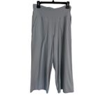Lululemon Rest Less Crop Wide Leg Pants 10 Light Grey Patch Pockets Gray Photo 4