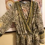 Blue Island  Boho Dress/Beach Cover with Gold accents and beaded tassels S Photo 5