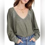 We The Free  Santa Clara Ribbed Thermal Top‎ Dolman Sleeves in Ferngully Small Photo 5