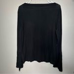Ralph Lauren Lauren black lace up bell sleeve boat neck knit sweater size medium Photo 3