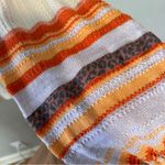 Free People Copenhagen Thermal Knit Top Sunset Orange Leopard Photo 4