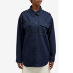 Good American Women's Oversized Shirt in Indigo Size 20 Photo 1