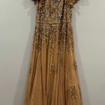 Mac Duggal  5717 Embellished Butterfly Sleeve High Neck Gown Size 16 Photo 3