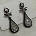 NWOT Elegant New Chinese Styles Earrings Fritillary Lutes Black Photo 3