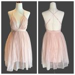 Haute Monde plunging neck tulle dress Photo 1