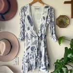 ALL SAINTS Ari Oceano Coastal Mini Beach Wrap Ruffle Dress Women's SIZE 2 beach Photo 1