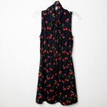 SUNDAY BEST | Aritzia Cherry Print Tie Neck Veronica Flare Skirt Dress Sz Small Photo 2