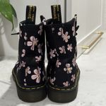 Dr. Martens Doc Martens Page Meadow Canvas Boots Black Pink Floral Flower Women's Size US 5 Photo 4