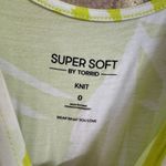 Torrid Bright Lime Green White Mini Stretch Soft Tropical Romper L 12 NWT Photo 3