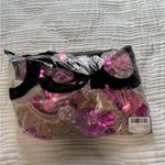 ASOS LUXE 3D floral embellished puff sleeve mini dress in pink Photo 4