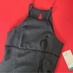 Vintage 90s Solid Black Beaded Babydoll Cocktail Dress Size 10 Photo 1