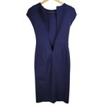 Love Ady Women Navy Blue Cap Sleeve Peplum Sheath Dress XS Photo 2