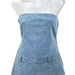 NEW Retrofete Blue Denim Strapless Sleeveless Mini A Photo 0