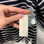 Anthropologie Maeve By  Navy Blue & White Stripe Top NWT Photo 5