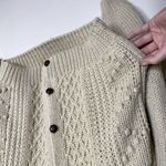 Ivy Vintage Chunky Acrylic Cardigan Brown Button Dot Pattern Size Small Photo 3