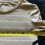 SO  Women's Tan Striped Long Sleeve Top SZ XS Summer Casual T Shirt Cute + Petite Photo 9