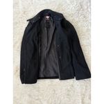 Guess  Black Wool Blend Pea Coat‎ Women's Double Breasted Jacket Sm Photo 5