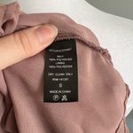 ASTR  the Label Heather Mauve Floral Print‎ Long Sleeve Sheer Ruffle Small Dress Photo 4