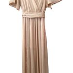 Baltic Born Natural Sicily Satin Maxi Dress Size Medium Photo 0