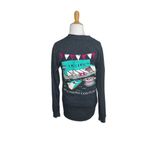 Southern Couture Gray Tailgate Football Teal Pink White Long Sleeve T shirt Sz S Photo 2