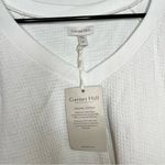 Garnet Hill  Long Sleeve White V Neck Sweater Size XS Photo 2