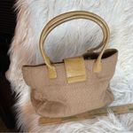 Kate Spade tweed wool burlap and patent leather large Slouchy Satchel tote Photo 10