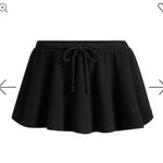 SKIMS Cotton Fleece Mini Skirt Onyx Black Size XXS in Onyx - With Pockets Photo 2