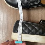 Steve Madden Zaander sneakers size 5M black flocked leather slip on Photo 6