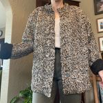 Vintage crinkled silk animal print oversized jacket mob wife aesthetic Size XL Photo 2