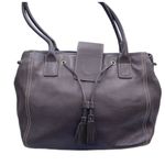 Lands' End Lands’ End brown pebbled leather satchel. Photo 0