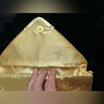 Vintage Gold Mesh Purse with Leopard Print Detail Photo 5