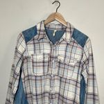 Free People Road Trip Getaway Long Sleeve Plaid Multimedia Top S Photo 1