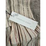 Veronica Beard NWT  Cox Dress Size M Natural‎ Multi Striped Ruffle Minimalist Y2K Photo 10