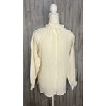 Spartina 449 NWT Women's Ivory Ruffle Neck Long Sleeve Blouse Size Small Casual Photo 3