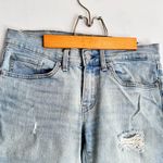 Levi's Levi’s Women’s Mid Length Mid Rise Light‎ Wash Distressed Denim Shorts Size 27 Photo 3