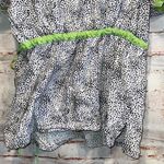 Koi Kathy Peterson Scrub Top Womens Large Black White Green Short Sleeve Uniform Photo 6