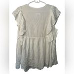 Le lis White Floral Embroidered Short Flutter Sleeve Blouse NWT Photo 1