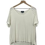 Modcloth Sporty Vibes Knit Top - Ivory - 1X Photo 0