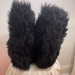 UGG  Australia Tall Black Fluff Mama Boots 7 Shaggy Momma Wool‎ Fluffy Rare Y2K Photo 3