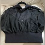 Alo Yoga Alo NWOT Cropped Air it Out Bomber Black Sheer Sleeve Jacket Size S Photo 5