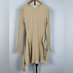 superdown Revolve  Nude Dana Ribbed Long Sleeve‎ Wrap Mini Dress Photo 1
