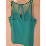 Sleeveless Cotton Scoop Neck, Lace Stretchy Summer Tank M Col Story Green Size M Photo 1