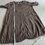 BCBGMAXAZRIA Rosetta Shift Dress Womens Size M Brown Elbow Sleeve Cutout Keyhole Photo 7