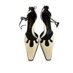 Kenneth Cole 90'S Y2K NY LACE UP POINTED TOE PUMPS HEELS SIZE 6 MADE IN ITALY. Photo 2