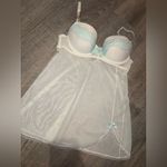 Target Gillian & O’Malley Sheer Babydoll Top S/P Blue Photo 0