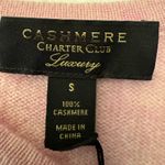 Charter Club Cashmere  Women’s Pink Cashmere Sweater Size Small Photo 4