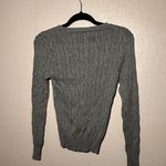 Women's Grey Jumper Longsleeve Sweater Cable Knit Gray Size M Photo 6