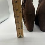 Nature Breeze  Boots Womens 8.5 Brown Suede Fringe Side Zip Ankle‎ Boots NEW Photo 5
